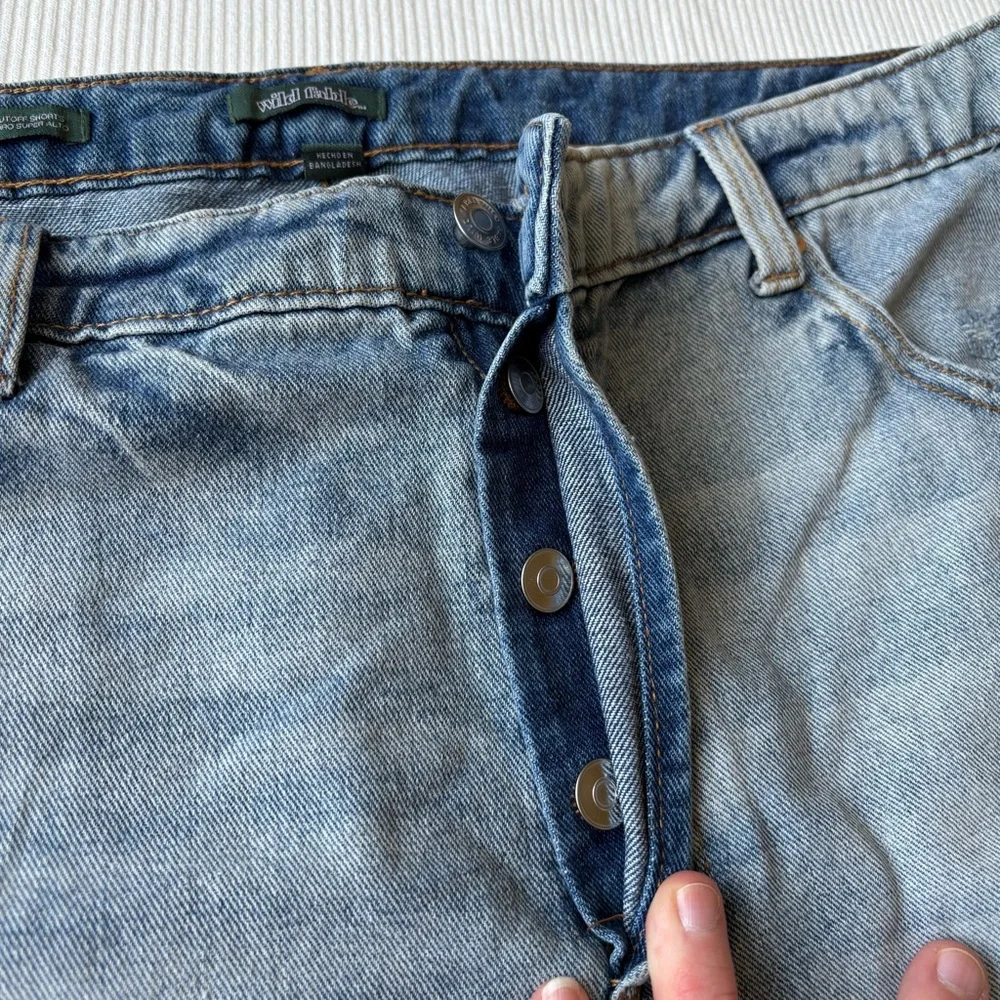 Super High-Rise Cutoff Jean Shorts 4 Button Fly Medium Wash Denim Wild Fable